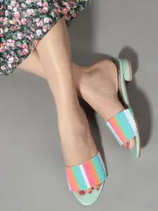 Carlton London Women Colourblocked Block Sandals