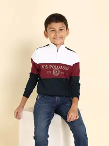 U.S. Polo Assn. Kids Boys Colourblocked Sweatshirt