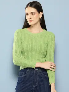 Chemistry Woollen Crop Pullover