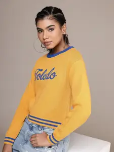 Roadster Typography Crop Pullover