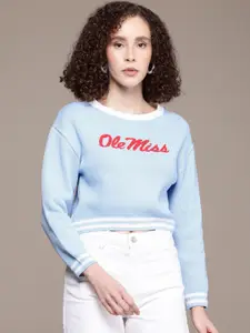Roadster Typography Crop Pullover