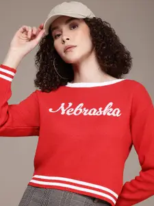 Roadster Typography Crop Pullover