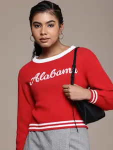 Roadster Typography Crop Pullover