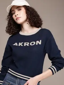 Roadster Typography Crop Pullover