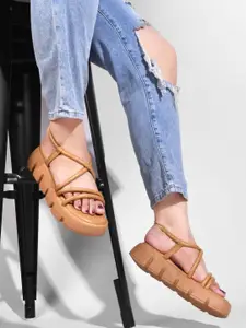 JM Looks Women Ethnic Platform Sandals