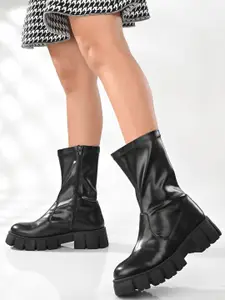 ADORLY Women Block-Heeled Chunky Boots