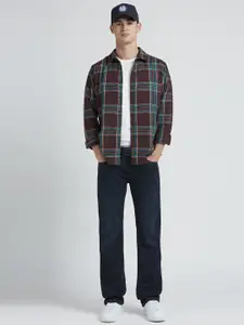 Pepe Jeans Men Spread Collar Tartan Checked Cotton Casual Shirt