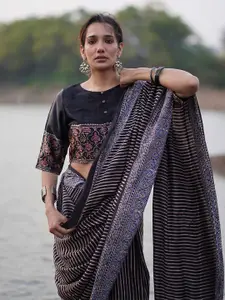 Chidiyaa Striped Printed Saree