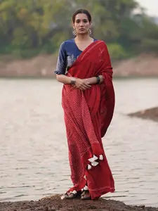 Chidiyaa Jaisal Dhara Blockprinted Saree
