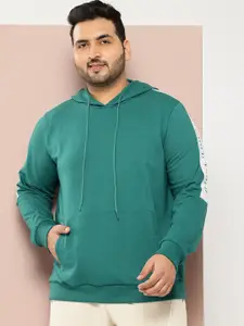 Sztori Men Plus Size Colourblocked Hooded Sweatshirt