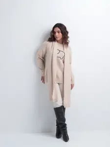 PANKH Women Woollen Conversational Printed Pullover With Scarf