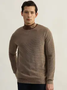 Iconic Men Self Design Long Sleeves Pullover