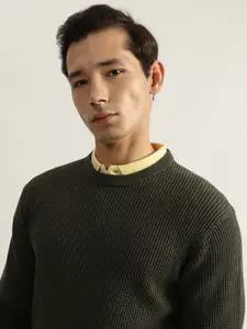 LINDBERGH Men Round Neck Ribbed Pullover