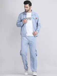 Raxedo Men Oversized Fit Polo Collar Tracksuit
