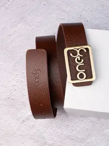 One8 Men Textured Leather Belt