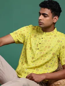 Sangria Pure Cotton Ethnic Motifs Woven Design Jacquard Kurta