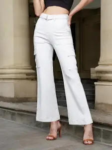 Miss Chase Women Wide Leg High-Rise Stretchable Jeans