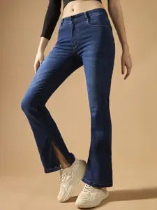 DOLCE CRUDO Women Bootcut Light Fade Stretchable Jeans