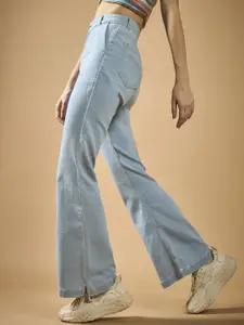 DOLCE CRUDO Women Bootcut High-Rise Light Fade Stretchable Jeans