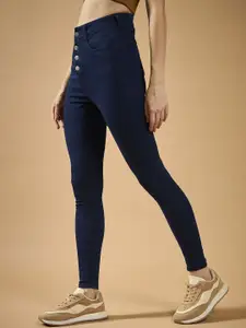 DOLCE CRUDO Women Skinny Fit High-Rise Stretchable Jeans