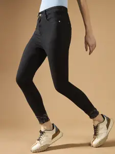 DOLCE CRUDO Women Slim Fit High-Rise Stretchable Jeans