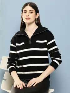 Chemistry Women Striped Woollen Pullover