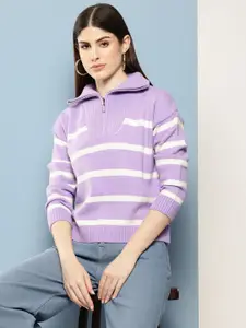 Chemistry Women Striped Woollen Pullover