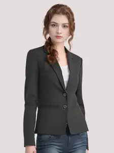 BAESD Women Notched Lapel Collar Single Breasted Formal Blazer
