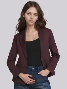 BAESD Notched Lapel Collar Single-Breasted Casual Blazer