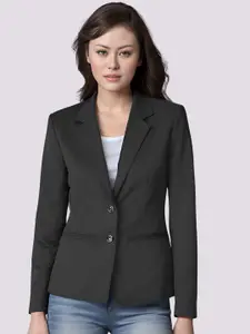BAESD Women Notched Lapel Collar Single Breasted Formal Blazer