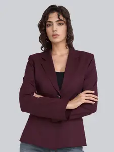 BAESD Notched Lapel Collar Single-Breasted Blazer