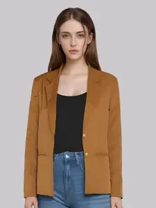 BAESD Notched Lapel Collar Single Breasted Blazer