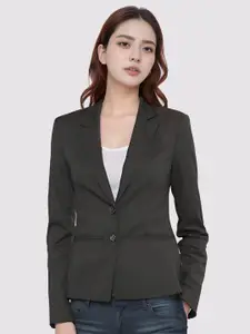 BAESD Notched Lapel Collar Single-Breasted Blazer