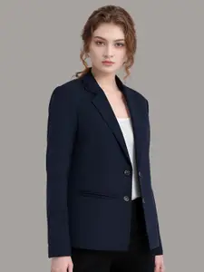 BAESD Women Notched Lapel Collar Single-Breasted Formal Blazer