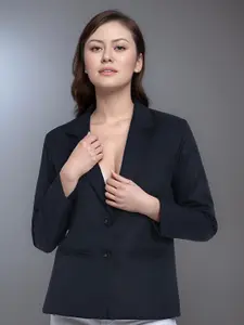 BAESD Women Notched Lapel Collar Single-Breasted Formal Blazer