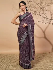 RACHNA Geometric Printed Ready to Wear Saree