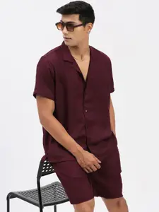 SHOWOFF Shirt Collar Short Sleeves Shirt With Shorts