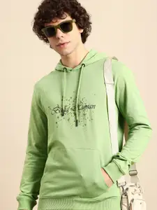 Being Human Brand Logo Printed Hooded Pure Cotton Sweatshirt