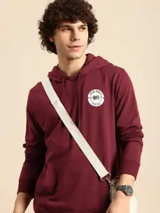 Being Human Pure Cotton Minimal Brad Logo Printed Hooded Sweatshirt