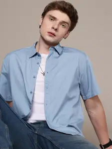 The Roadster Life Co. Pure Cotton Embroidered Detailed Relaxed Casual Shirt