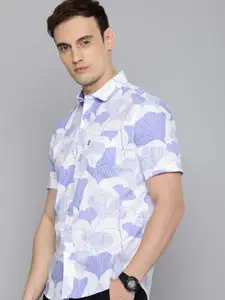Levis Pure Cotton Slim Fit Tropical Printed Casual Shirt