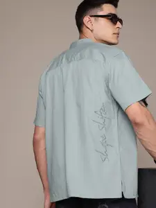 The Roadster Life Co. Pure Cotton Embroidered Detailed Relaxed Casual Shirt