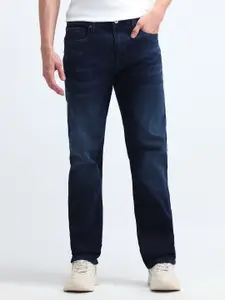 Flying Machine Men Harlon Mid-Rise Straight Fit Heavy Fade Stretchable Jeans