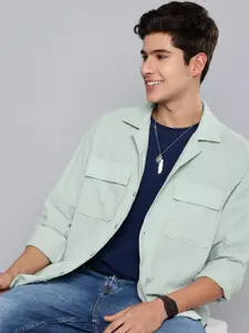 Aeropostale Textured  Relaxed Fit Pure Cotton Casual Shirt