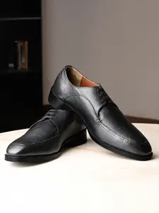 Louis Stitch Men Egyptian Crust Leather Lace-Up Derby Shoes