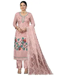 Maroosh Floral Printed Unstitched Dress Material