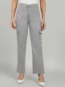 Nifty Women Cotton Grey Relaxed Fit High-Rise Stretchable Jeans