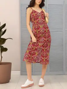 DressBerry Tropical Printed Cotton Cambric Dress