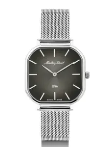 Mathey-Tissot Swiss Made Monsoon Square Quartz Black Dial Women's Watch - D7917AN