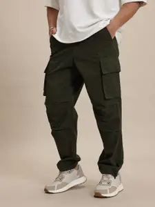The Roadster Life Co. Men Loose Fit Parachute Cargo Trousers
